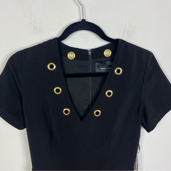 Shades of Blonde Black Grommet Romper - Picture 2 of 9